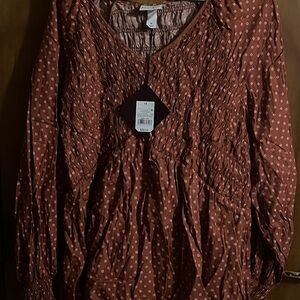Ava & Viv size 1x New Boho Cottage-core Top Shirt